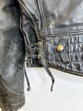 Load image into Gallery viewer, Vintage Leather Motorcycle Jacket

