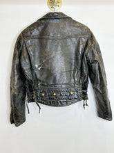 Load image into Gallery viewer, Vintage Leather Motorcycle Jacket
