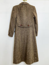 Load image into Gallery viewer, Vintage Long Wool Herringbone Coat
