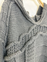 Load image into Gallery viewer, Chunky Knit Asymmetrical Hoodie (orig. ~$450)
