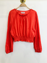 Load image into Gallery viewer, Long Sleeve Cotton Top with Gathered Waist
