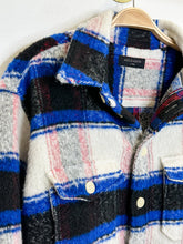 Load image into Gallery viewer, Wool Blend Rayado Long Sleeve Heavy Relaxed Fit Shirt Jacket
