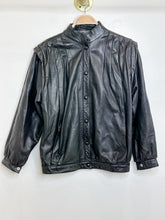 Load image into Gallery viewer, Vintage Leather Snap Front Jacket
