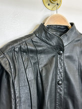 Load image into Gallery viewer, Vintage Leather Snap Front Jacket
