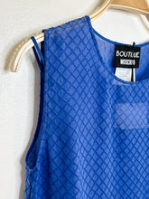 Load image into Gallery viewer, Sleeveless Crosshatch Drop Waist Dress (NWT)
