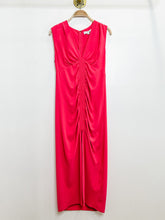 Load image into Gallery viewer, Sleeveless V Neck Midi Dress with Vertical Shirring (orig. $335)
