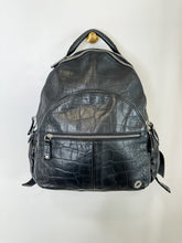 Load image into Gallery viewer, Embossed Leather Backpack with Silver Hardware (orig. ~$370)
