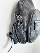 Load image into Gallery viewer, Embossed Leather Backpack with Silver Hardware (orig. ~$370)
