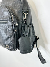 Load image into Gallery viewer, Embossed Leather Backpack with Silver Hardware (orig. ~$370)
