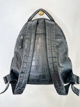 Load image into Gallery viewer, Embossed Leather Backpack with Silver Hardware (orig. ~$370)

