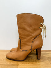 Load image into Gallery viewer, Lara Leather High Heel Boots with Lace-Up Back
