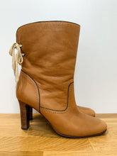 Load image into Gallery viewer, Lara Leather High Heel Boots with Lace-Up Back
