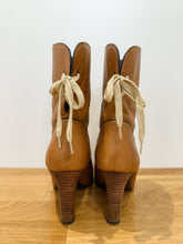 Load image into Gallery viewer, Lara Leather High Heel Boots with Lace-Up Back

