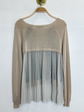 Load image into Gallery viewer, Cashmere-Silk-Wool Striped Sweater with Knife Pleat Back
