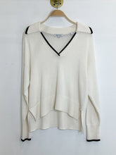 Load image into Gallery viewer, Cotton-Cashmere Collared V-Neck Sweater
