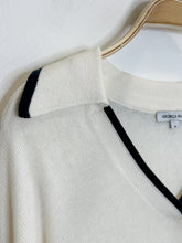 Load image into Gallery viewer, Cotton-Cashmere Collared V-Neck Sweater
