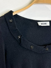 Load image into Gallery viewer, Wool Blend 3/4 Sleeve Knit Scoop Neck Top with Embellished Collar
