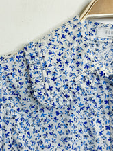 Load image into Gallery viewer, Floral Eyelet Long Sleeve Button Up Shirt with Large Collar (orig. ~$385)
