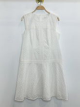Load image into Gallery viewer, Embroidered Dots Drop Waist Sleeveless Dress
