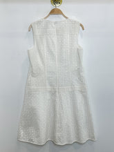 Load image into Gallery viewer, Embroidered Dots Drop Waist Sleeveless Dress
