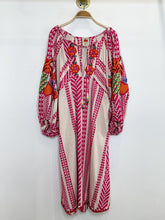Load image into Gallery viewer, Embroidered Balloon Sleeve Jacquard Maxi Dress (orig. $335)
