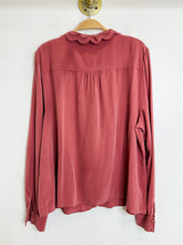 Load image into Gallery viewer, Chlo Long Sleeve Silk Shirt with Ruffle Lace Neckline
