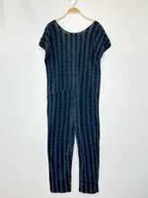 Load image into Gallery viewer, Striped Cotton Loose Short Sleeve Jumpsuit
