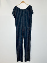 Load image into Gallery viewer, Striped Cotton Loose Short Sleeve Jumpsuit
