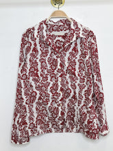 Load image into Gallery viewer, Estelle Fitted Striped Floral Button Up (orig. $190)
