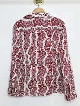 Load image into Gallery viewer, Estelle Fitted Striped Floral Button Up (orig. $190)
