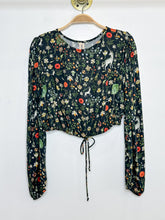 Load image into Gallery viewer, Long Sleeve Silk Blend Medieval Magic Print Blouse
