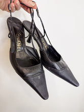 Load image into Gallery viewer, Vintage Interlocking CC Slingback Kitten Heels
