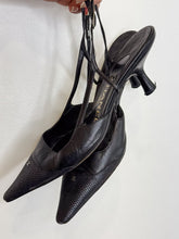 Load image into Gallery viewer, Vintage Interlocking CC Slingback Kitten Heels
