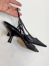 Load image into Gallery viewer, Vintage Interlocking CC Slingback Kitten Heels
