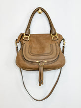 Load image into Gallery viewer, Leather Marcie Top Handle Bag with Crossbody Strap
