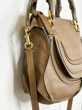 Load image into Gallery viewer, Leather Marcie Top Handle Bag with Crossbody Strap
