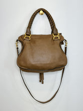 Load image into Gallery viewer, Leather Marcie Top Handle Bag with Crossbody Strap
