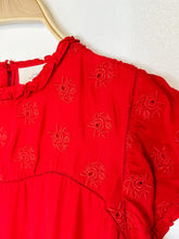 Load image into Gallery viewer, Silk Embroidered Cap Sleeve Midi Dress
