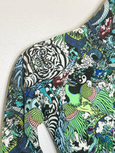 Load image into Gallery viewer, Trippy Peacock Print Turtleneck Rashguard (orig. $115)
