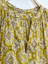 Load image into Gallery viewer, Cotton 1/2 Balloon Sleeve Tile Print Peasant Dress (orig. ~$276)

