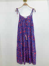Load image into Gallery viewer, Floral Tiered Spaghetti Strap Midi Dress with Shoulder Ties
