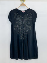 Load image into Gallery viewer, Fie Silk Short Sleeve Silk Sequin Half Button Dress (orig. $375)
