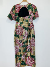 Load image into Gallery viewer, Embroidered Floral Sequin Bubble Sleeve Midi Dress (NWT, orig. $795)
