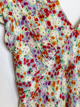 Load image into Gallery viewer, Floral Flutter Sleeve Bias Cut Mini Dress
