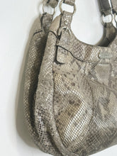 Load image into Gallery viewer, Madison Maggie Python-Embossed Leather Hobo Bag

