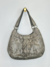 Load image into Gallery viewer, Madison Maggie Python-Embossed Leather Hobo Bag
