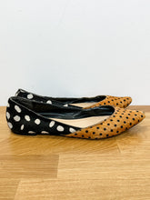 Load image into Gallery viewer, Two-Tone Polka Dot Calf Hair Flat
