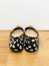 Load image into Gallery viewer, Two-Tone Polka Dot Calf Hair Flat

