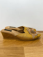 Load image into Gallery viewer, Bead Embellished Wedge Mules (orig. $300)
