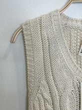 Load image into Gallery viewer, Cable Knit Cotton V-Neck Sweater Vest (NWT, orig. ~$350)
